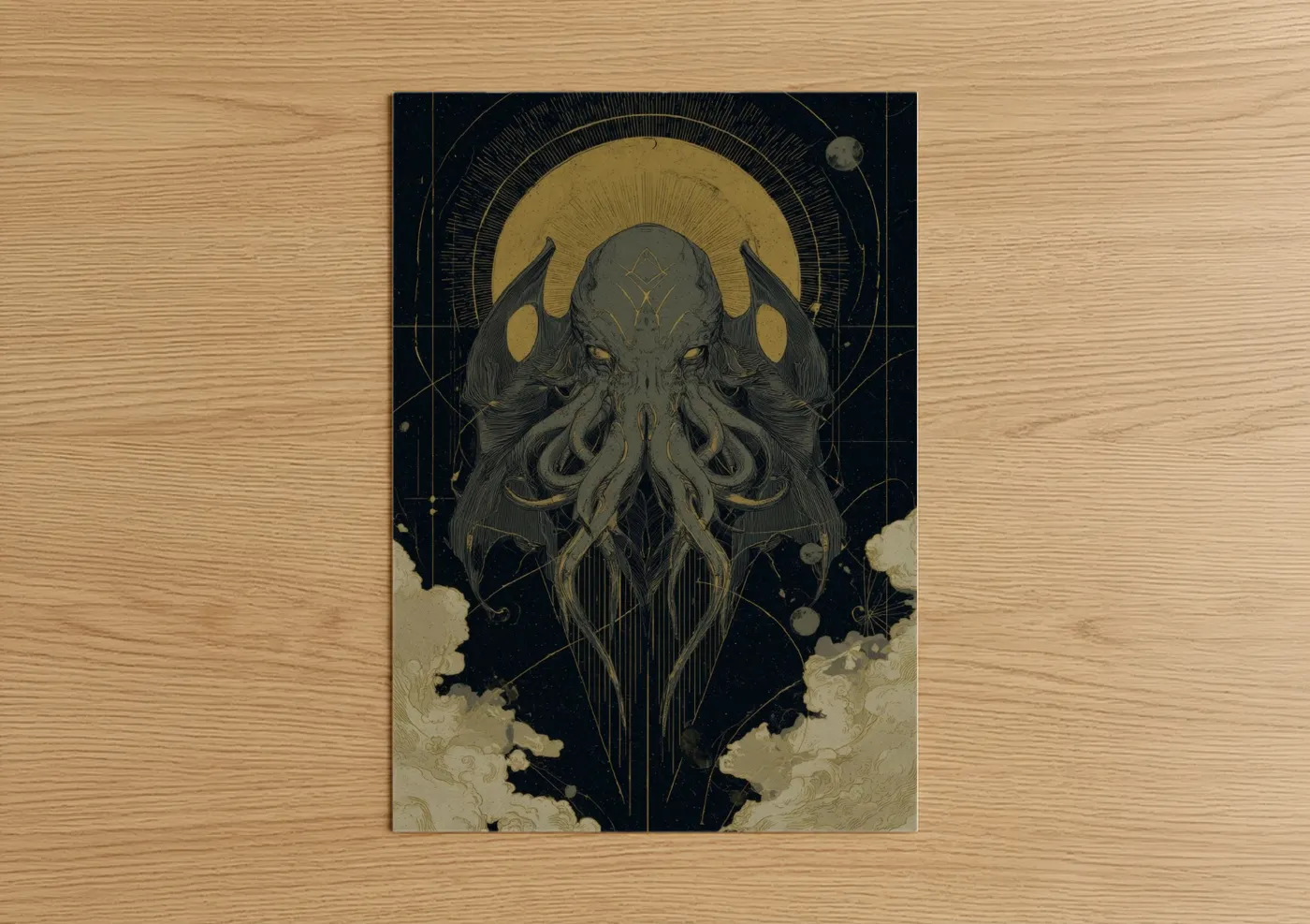 Cosmic Cthulhu Dark Fantasy Wall Art