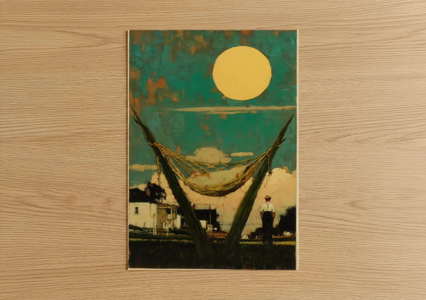Golden Hammock Dream Vintage Wall Art