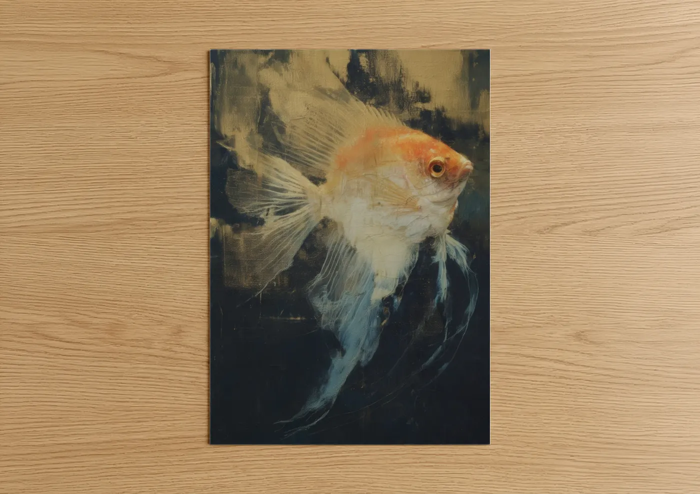 Crimson Angel Fish Aquarium Wall Art