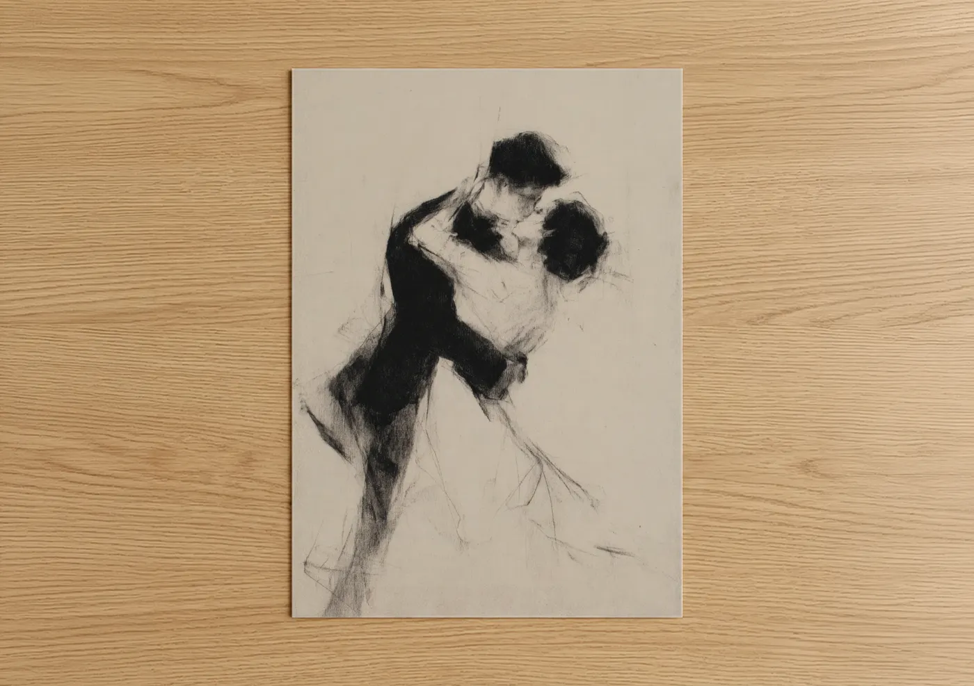 Wedding Couple Romantic Sketch Wall Art