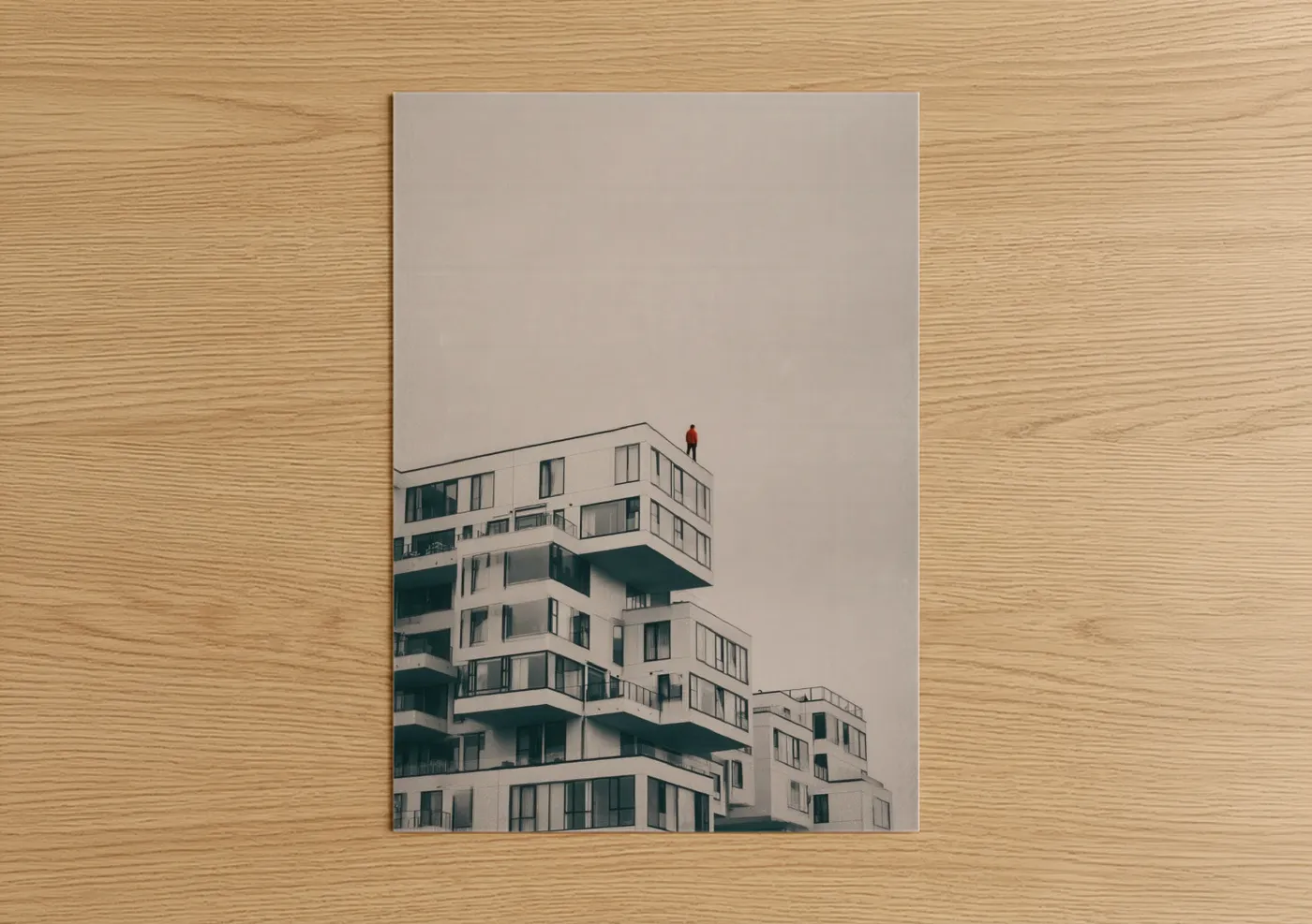 Minimalist Rooftop Architecture Photography Wall Art