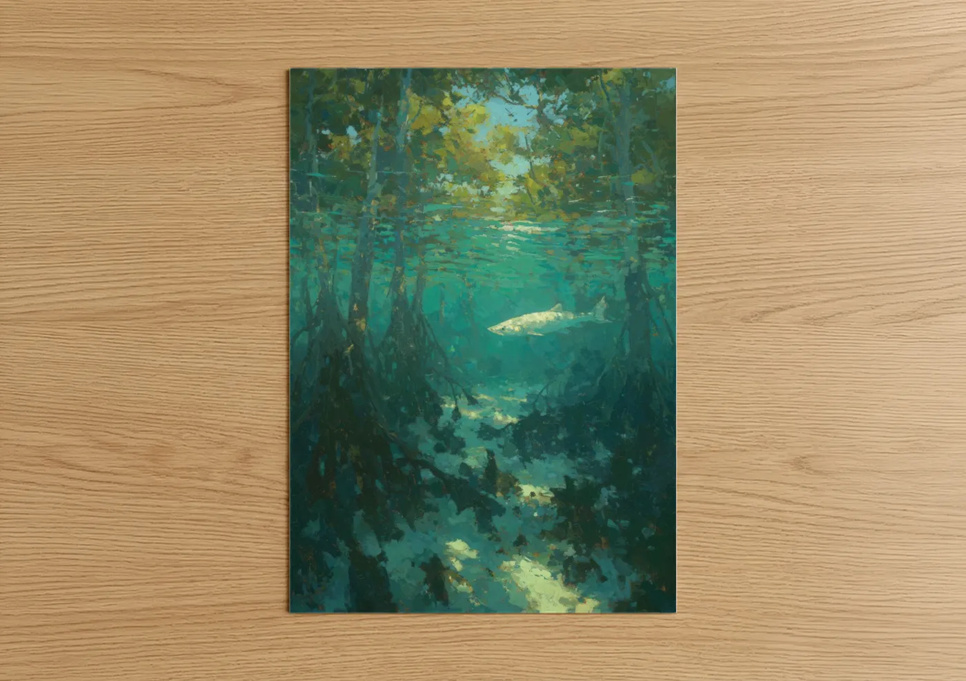 Mangrove Tarpon Fish Underwater Wall Art