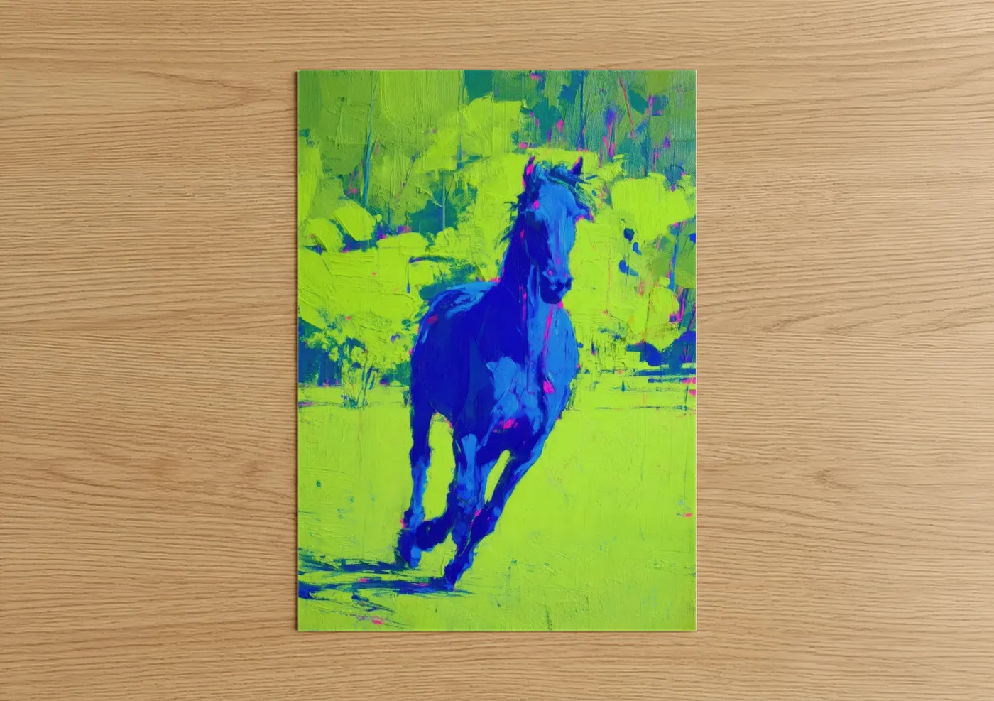 Blue Andalusian Horse Modern Wall Art