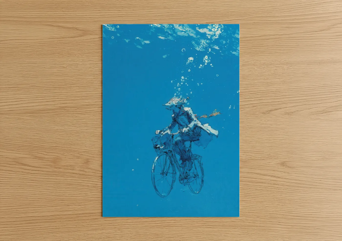 Underwater Wahoo Fish Blue Ocean Art Wall Art