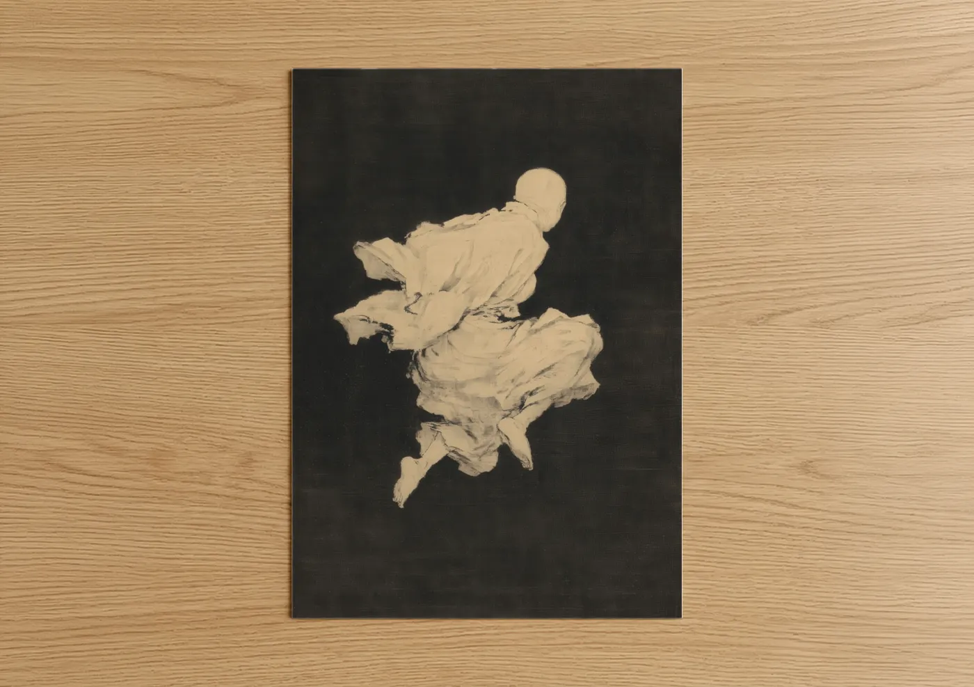 Kung Fu Martial Artist in Flight Wall Art