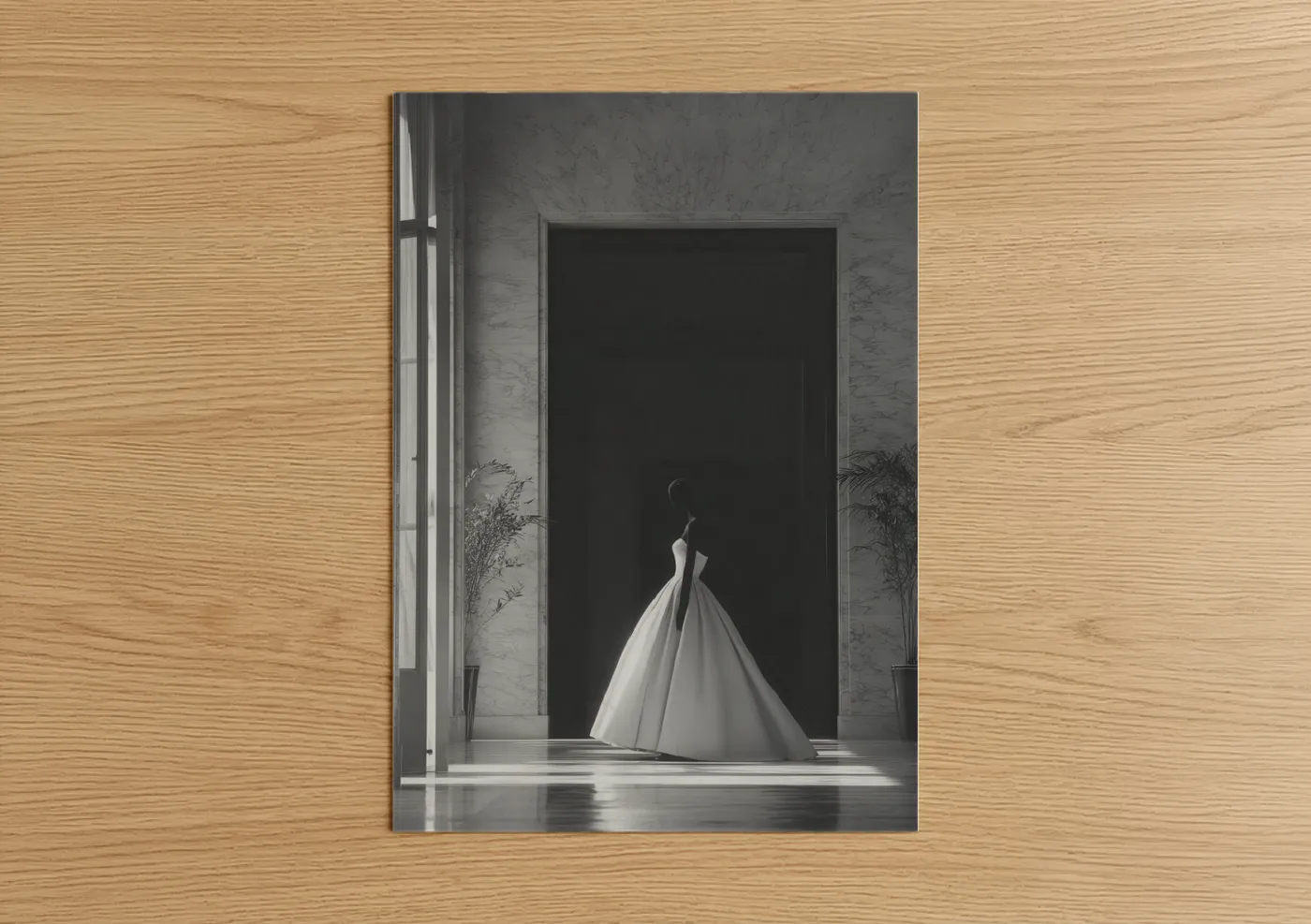 Elegant Ballroom Gown Retro Fashion Wall Art
