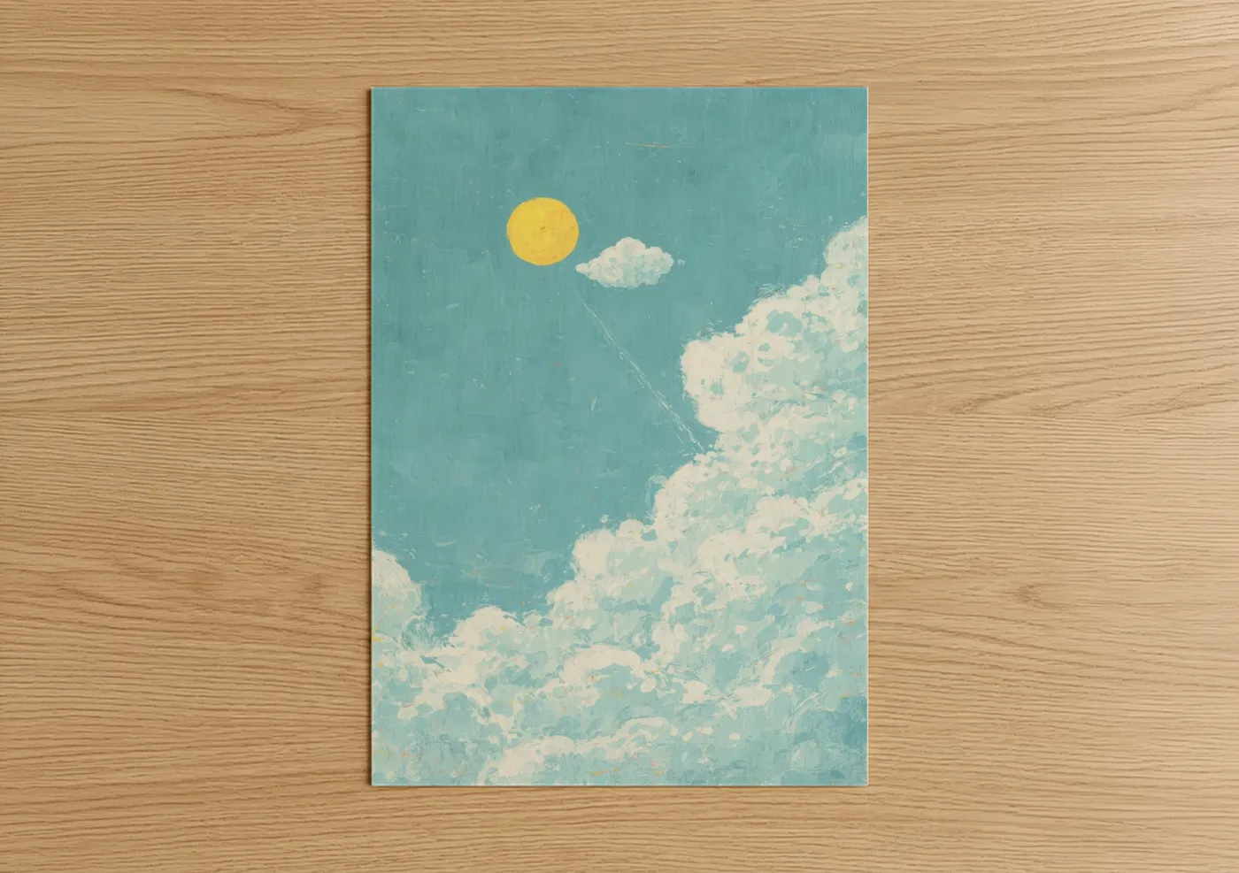 Golden Sun Rising Sky Clouds Wall Art