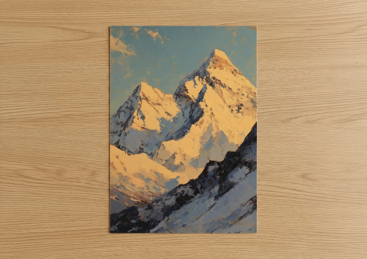 Snow-Capped Mount Everest Golden Hour Wall Art