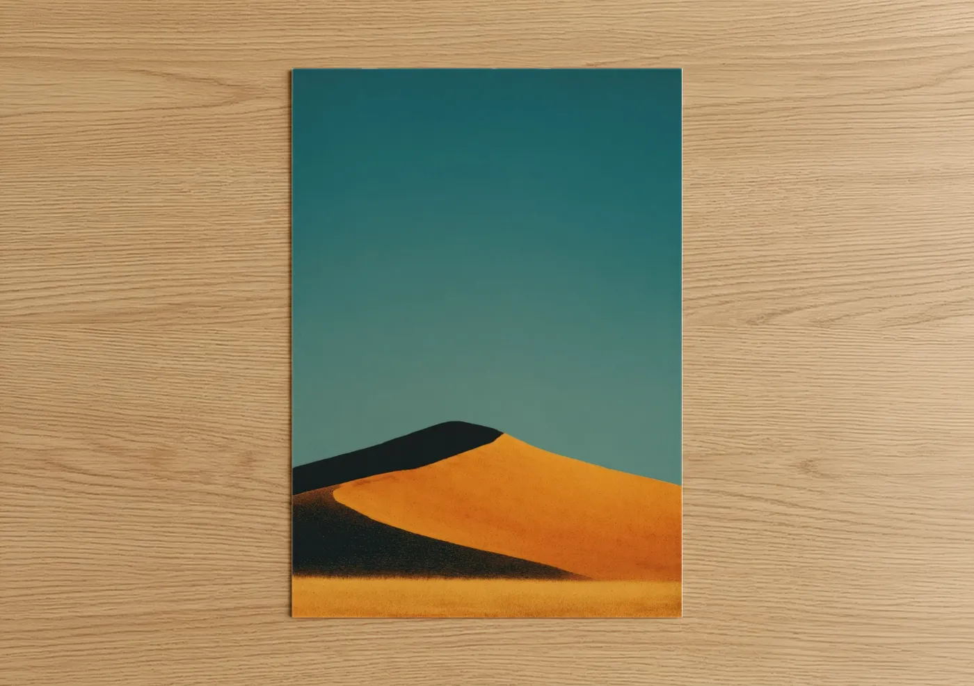 Golden Desert Dune Modern Minimalist Wall Art