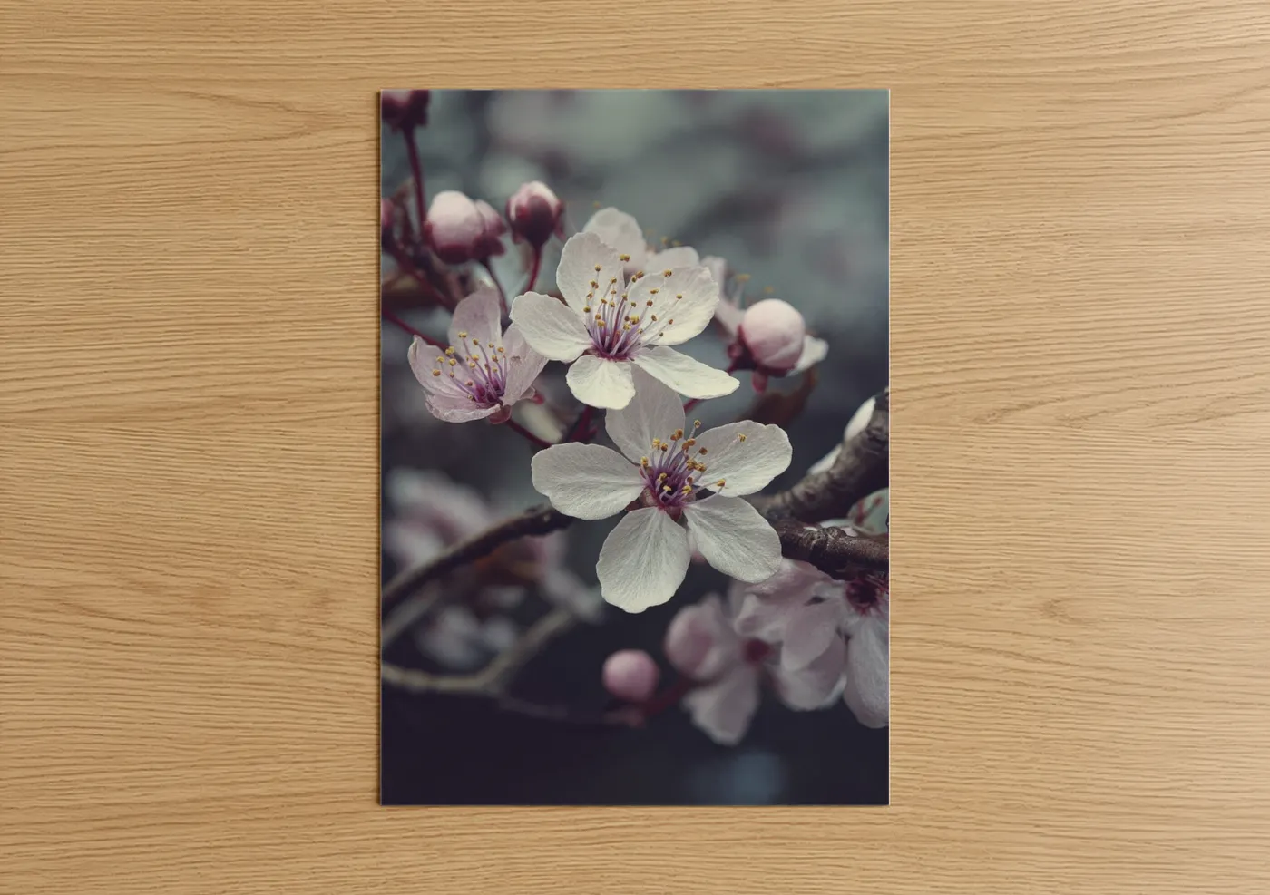 Spring Cherry Blossoms Delicate Petals Wall Art