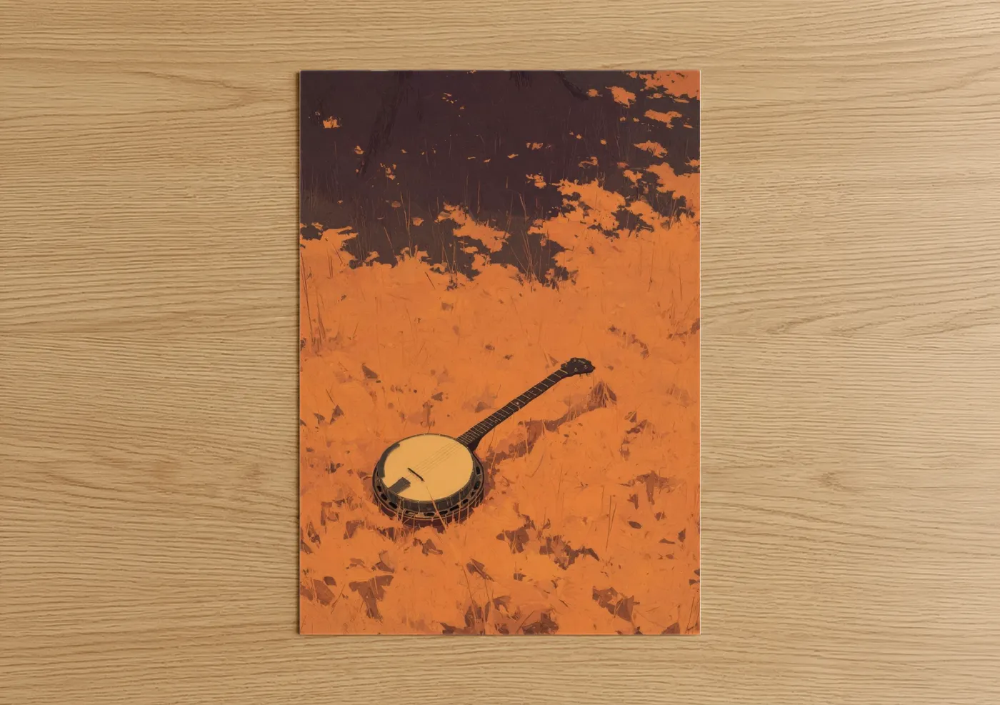 Desert Banjo Musical Instrument Wall Art