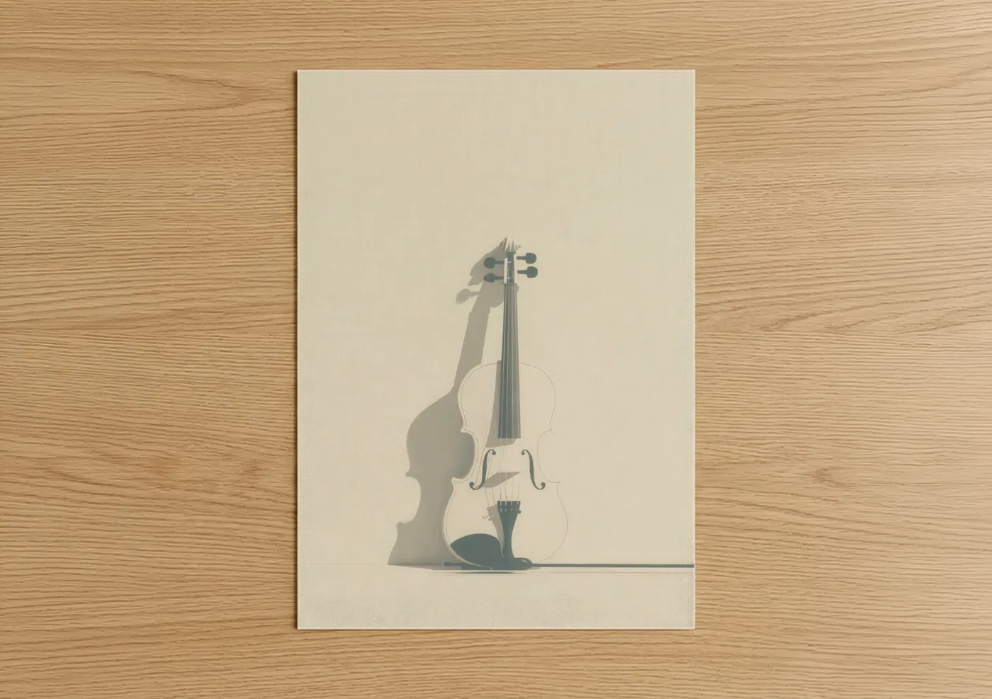Minimalist Violin Silhouette Wall Art