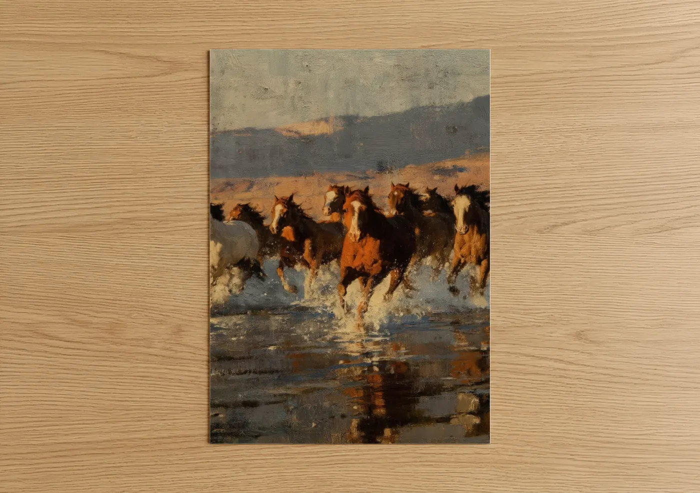 Quarter Horse Herd Beach Gallop Wall Art