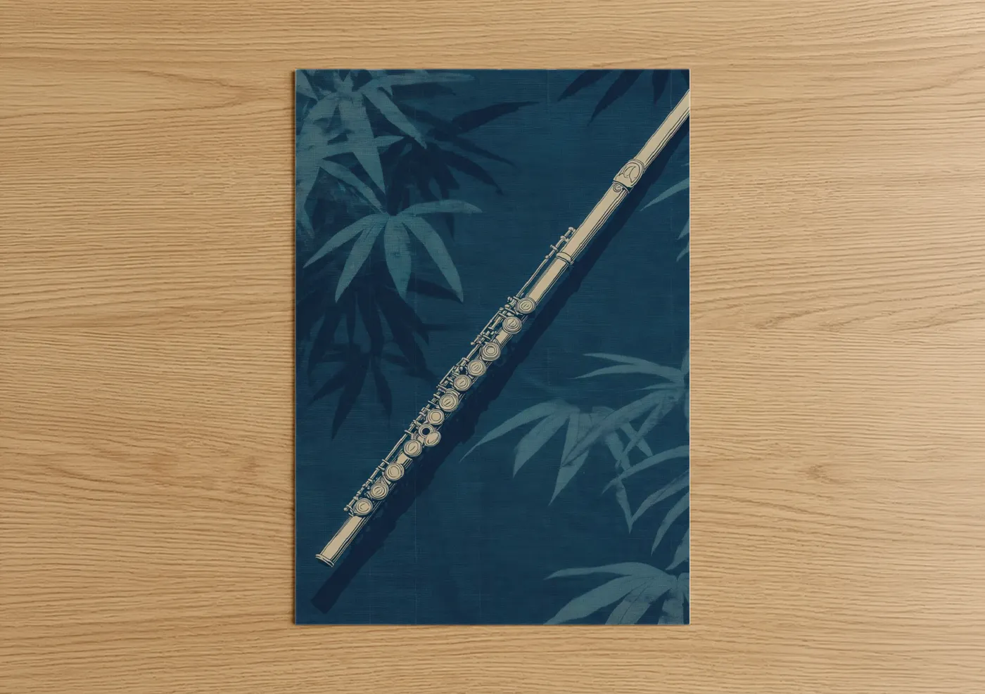 Bamboo Flute Study Musical Instrument Wall Art