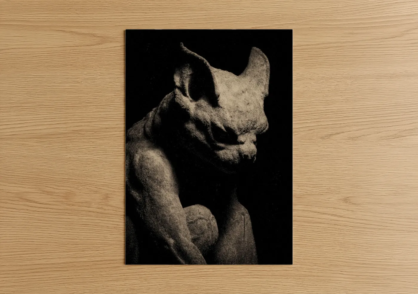 Shadowed Bat Dramatic Wildlife Wall Art