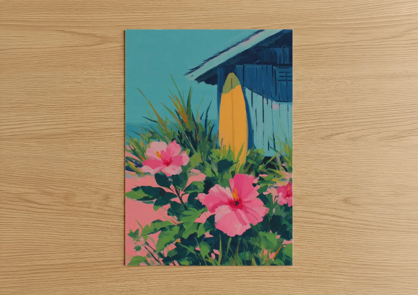 Surfboard Beach House Tropical Wall Art