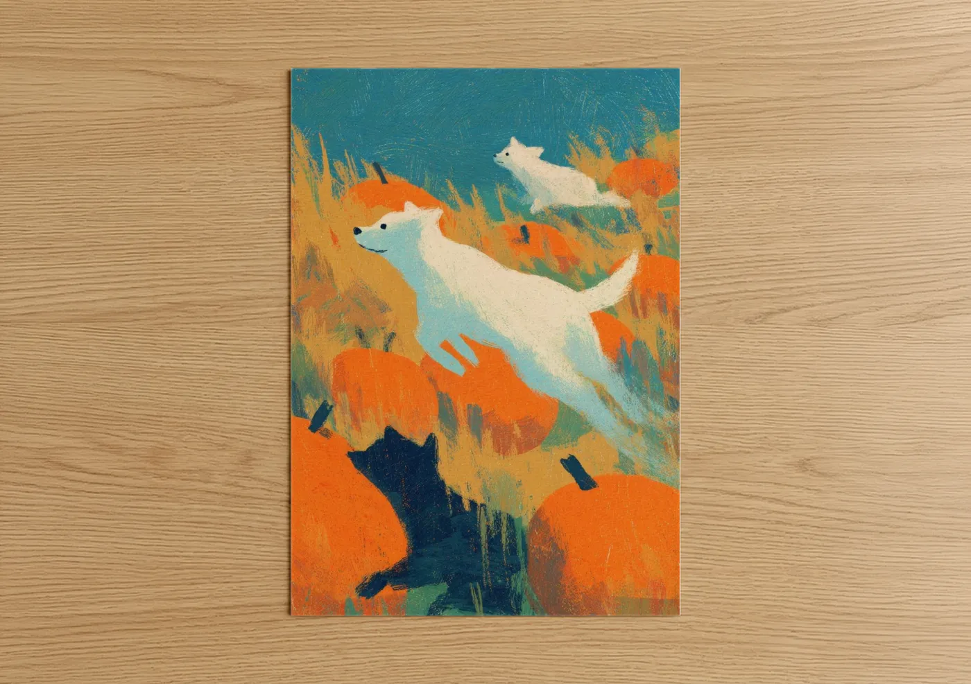 Autumn Weasels Halloween Wall Art