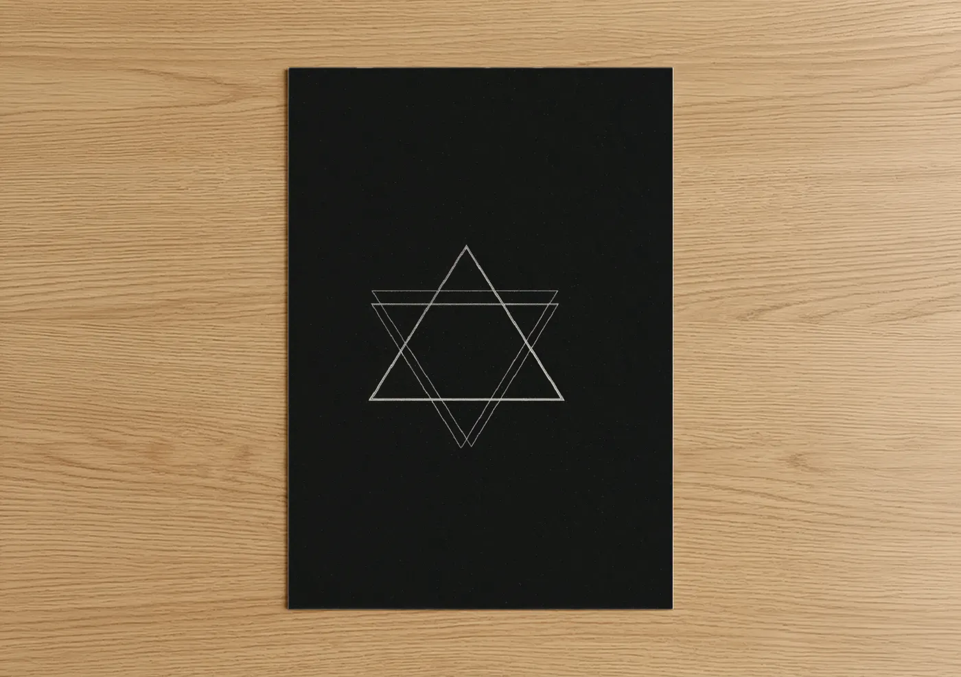Star of David Minimalist Line Wall Art