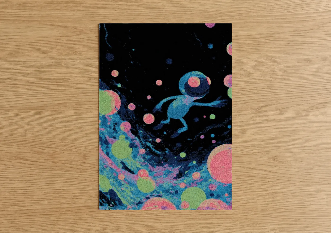 Cosmic Explorer Alien Playful Space Wall Art