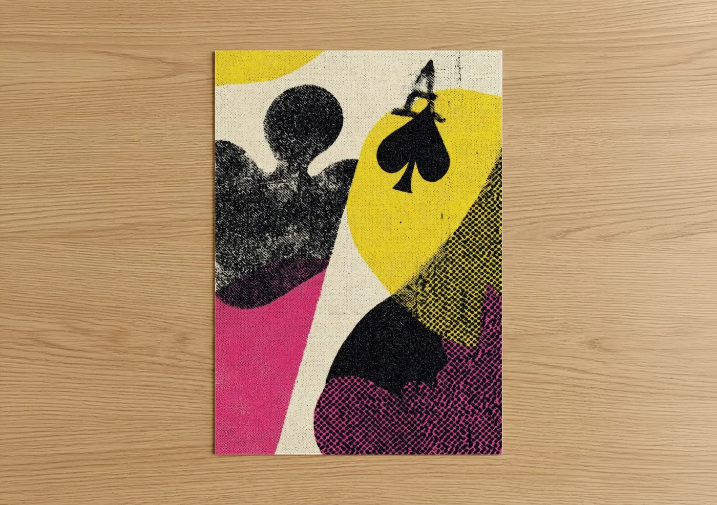 Bold Card Game Pop Art Spade Suit Wall Art