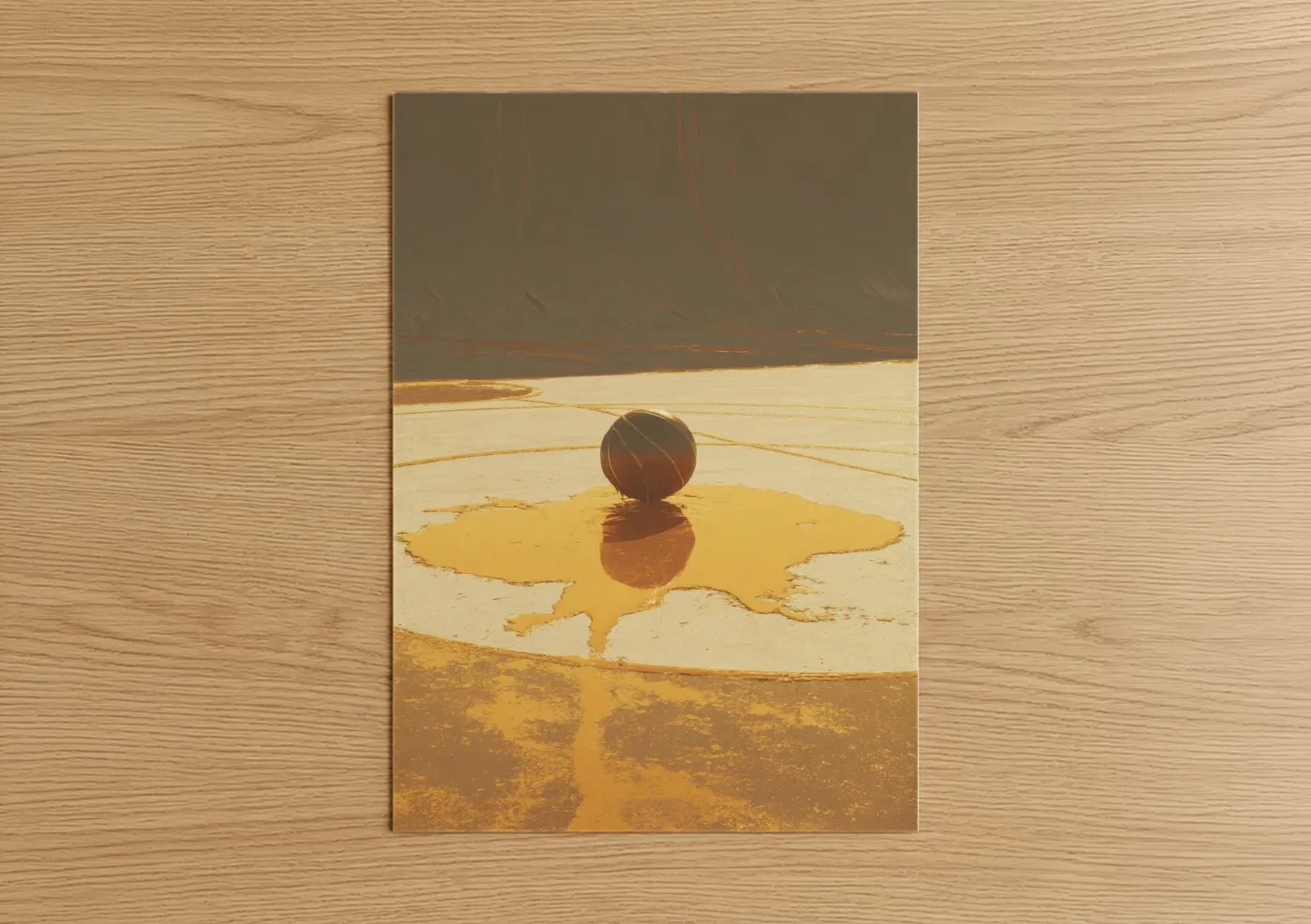 Desert Basketball Reflection Wall Art