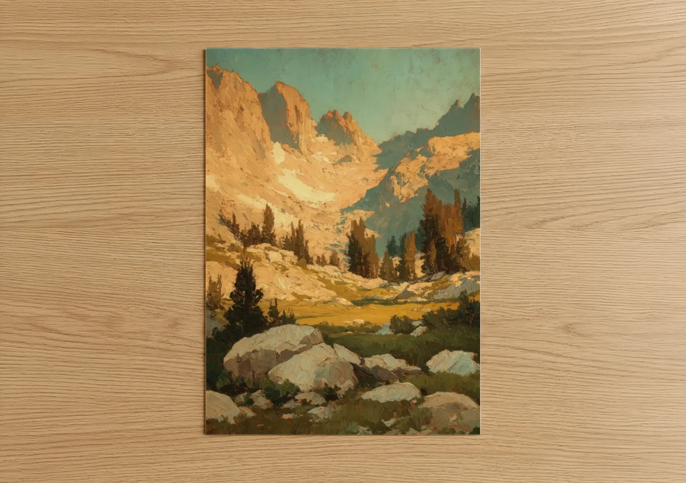 Sierra Nevada Mountain Golden Hour Landscape Wall Art
