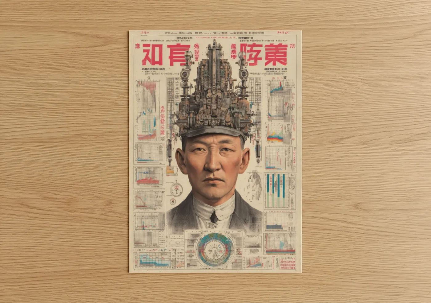 Industrial Mind Blueprint Vintage Wall Art