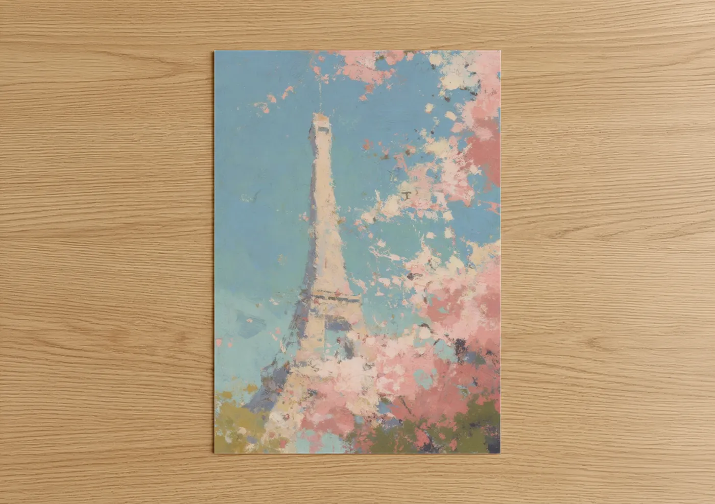 Pastel Eiffel Tower Impressionist Art Wall Art