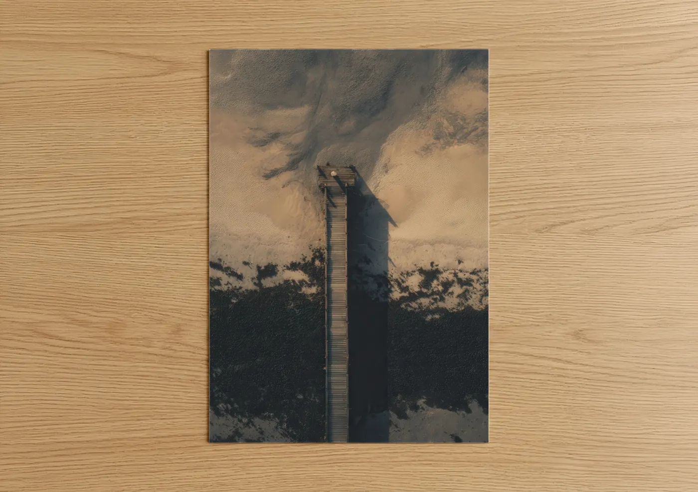 Aerial Pier Minimalist Coastal Landscape Wall Art