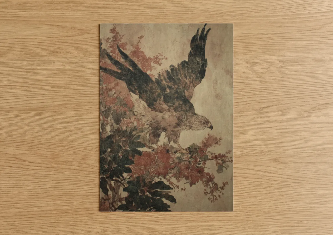 Crimson Griffin Legendary Bird Wall Art