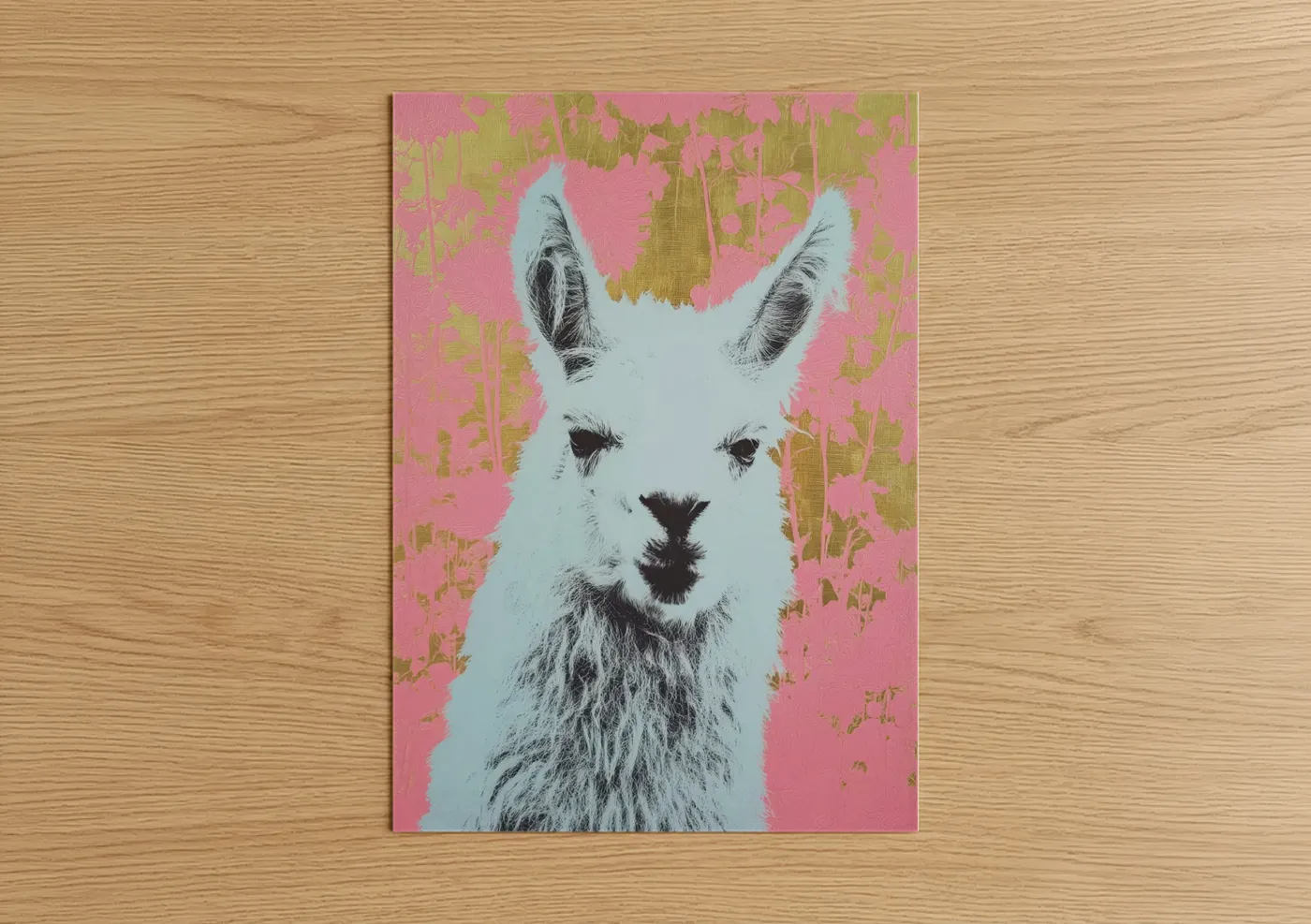 Serene Alpaca Pop Art Portrait Wall Art