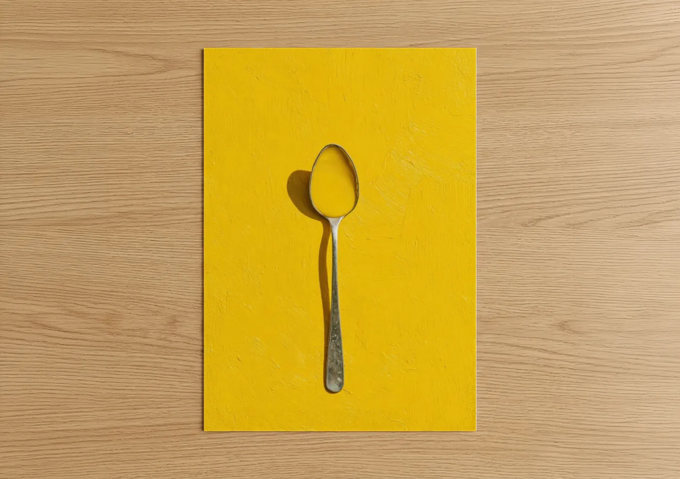 Golden Spoon Minimalist Kitchen Wall Art