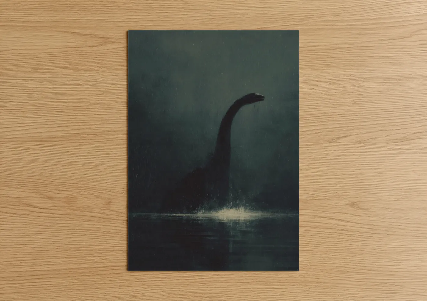 Mysterious Loch Ness Monster Emerging Wall Art