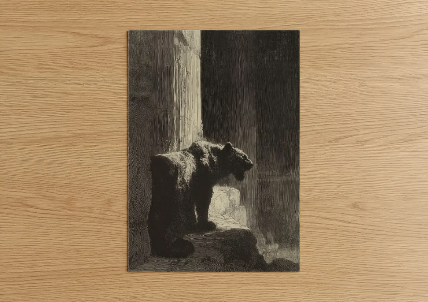 Shadowed Leopard in Dramatic Light Wall Art