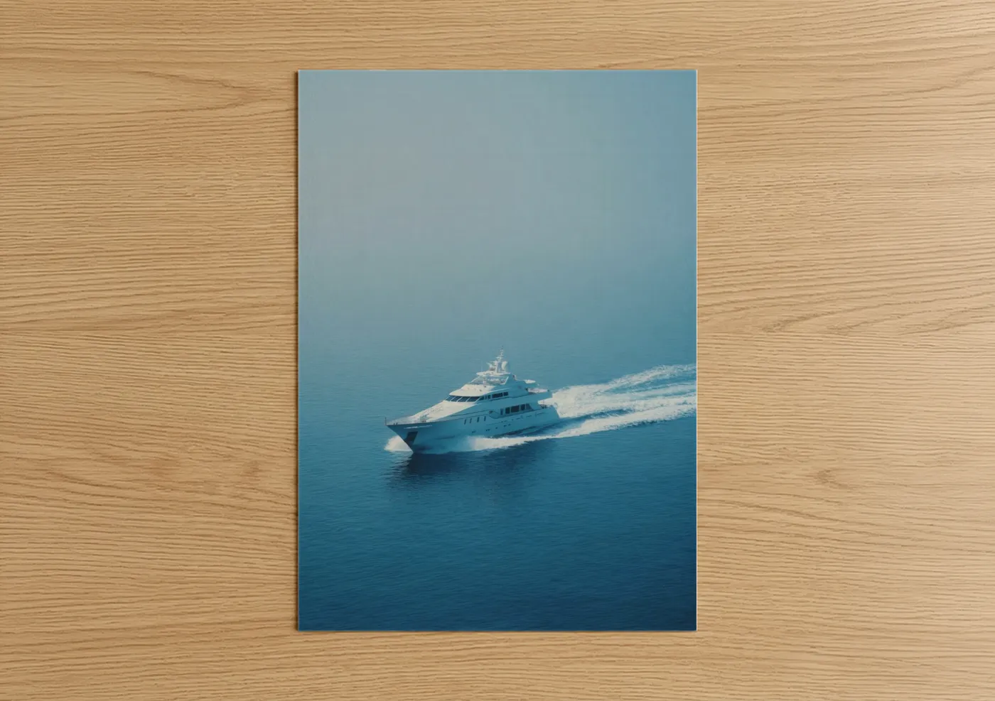 Luxury Yacht Blue Ocean Water Wall Art