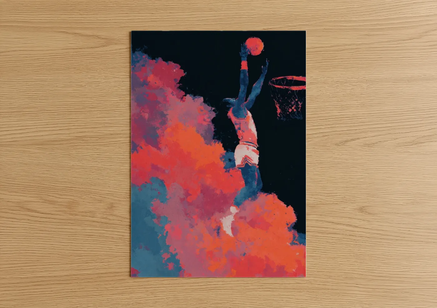 Basketball Slam Dunk Pop Wall Art