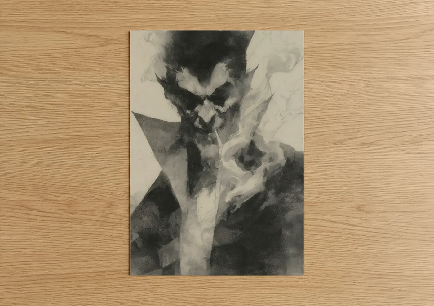 Shadowed Vampire Dark Fantasy Wall Art