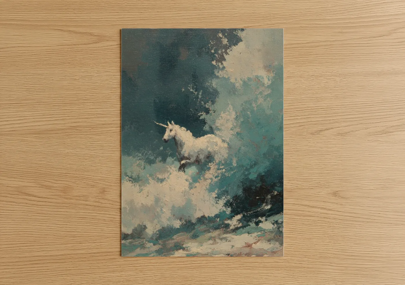 Misty Unicorn Mythical Creature Wall Art