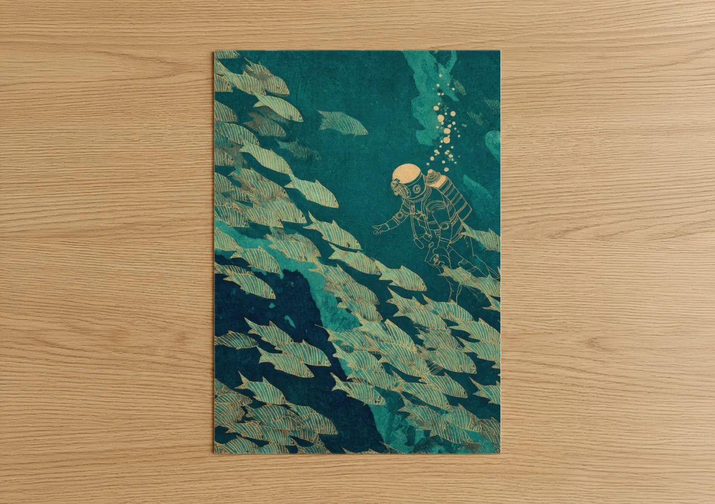 Deep Sea Diver Underwater Adventure Wall Art