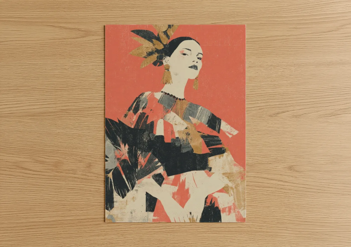 Elegant Woman Cinco de Mayo Celebration Wall Art