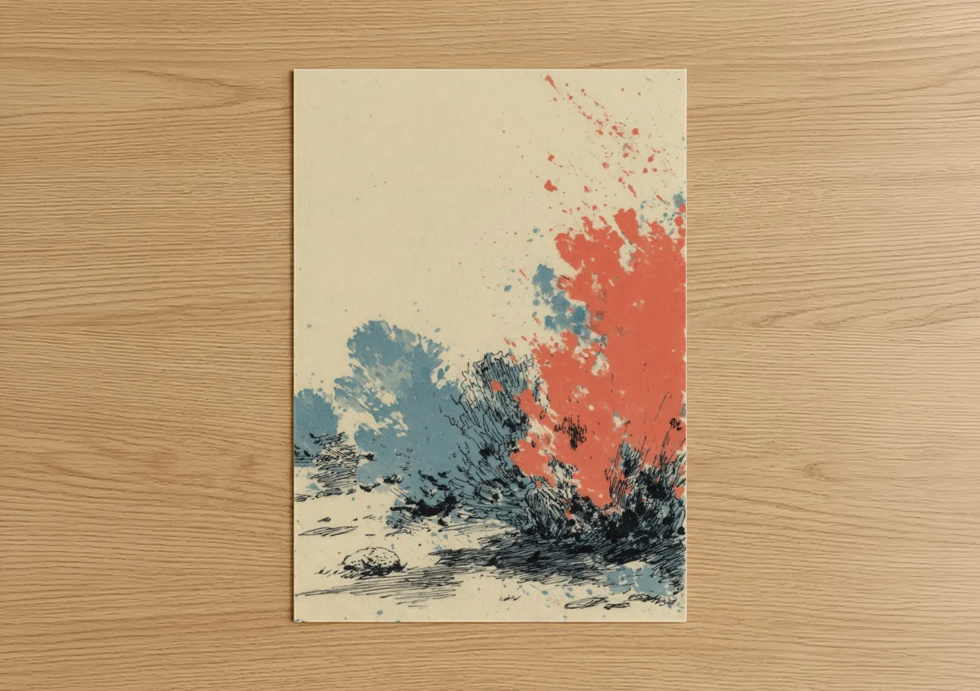 Coral Reef Splash Abstract Wall Art