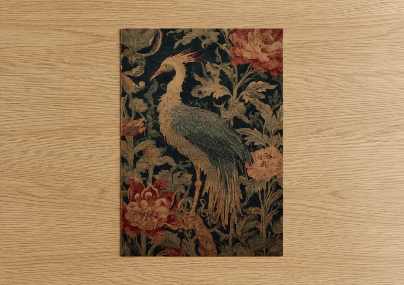 Regal Phoenix Tapestry Floral Wall Art