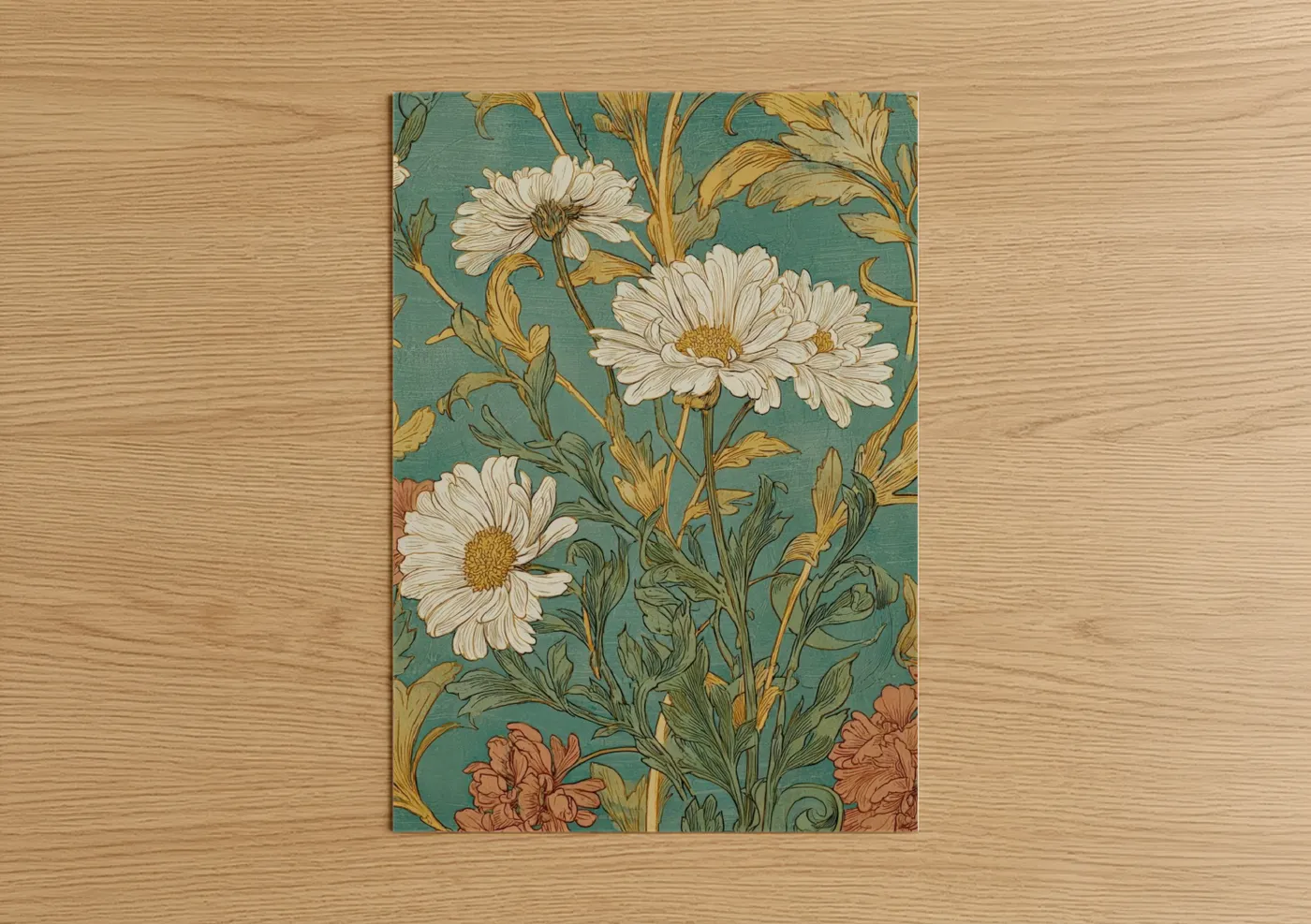 Vintage Daisy Bouquet Botanical Wall Art