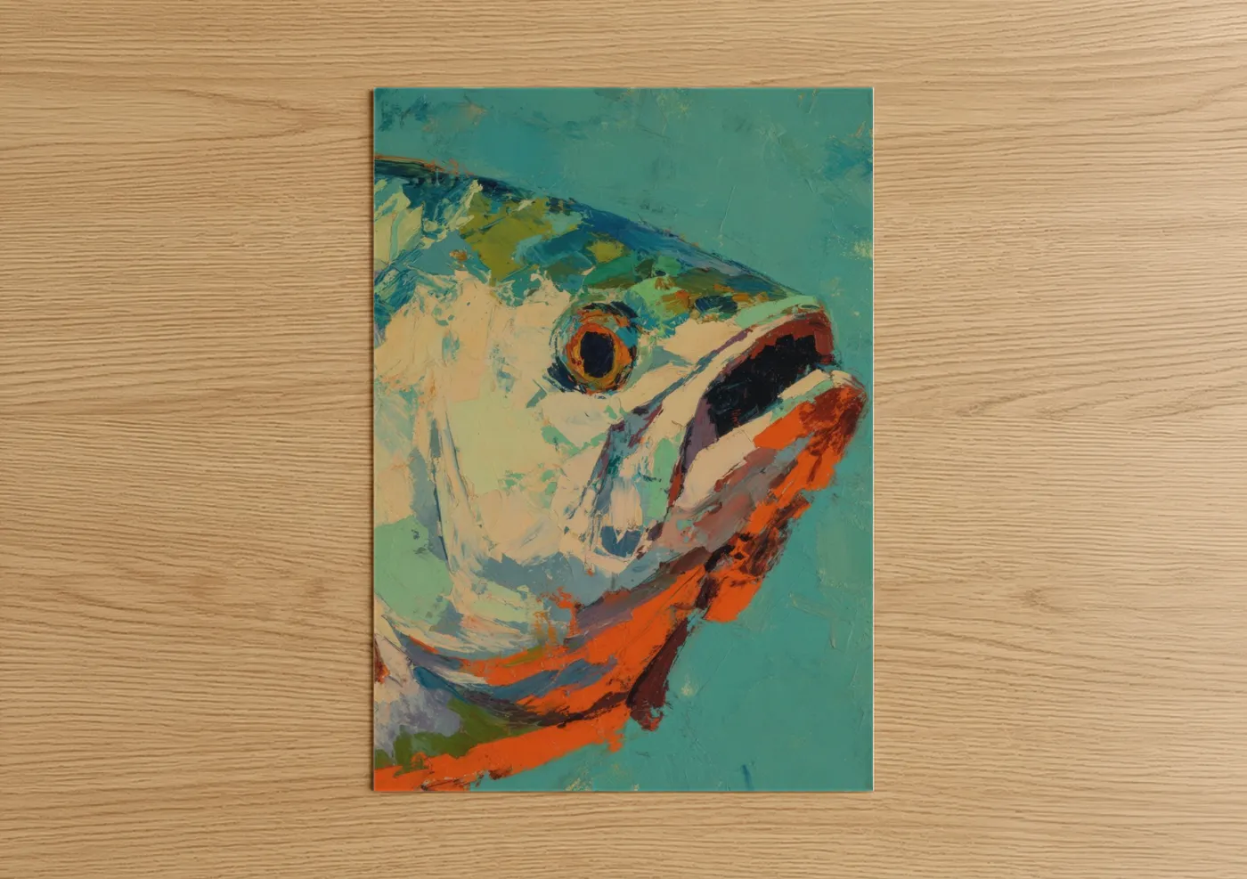 Turquoise Tarpon Modern Fish Wall Art