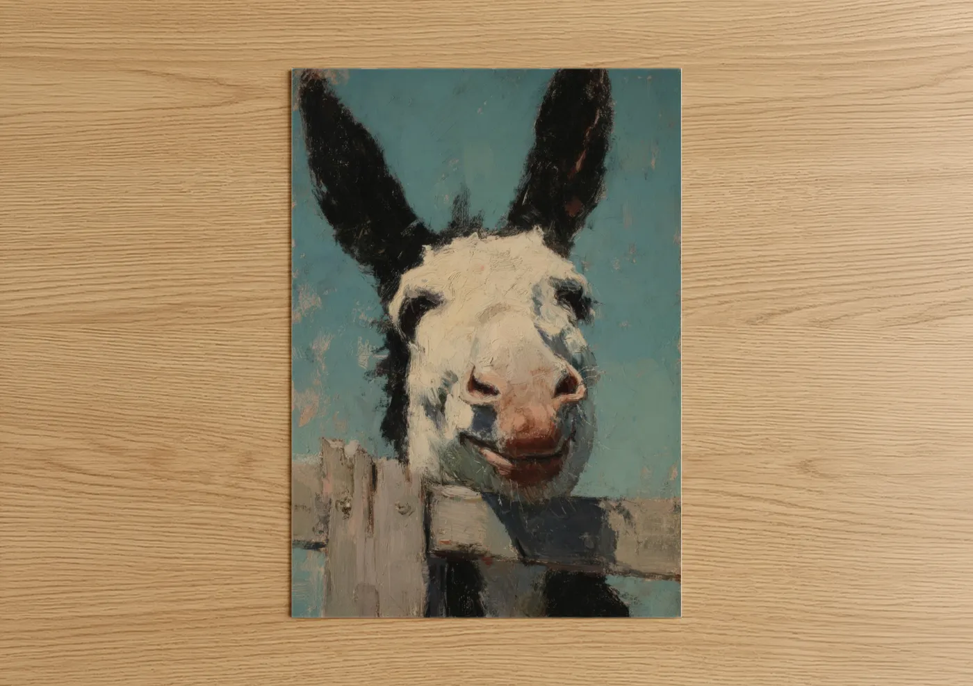 Curious Mule Farm Animal Portrait Wall Art