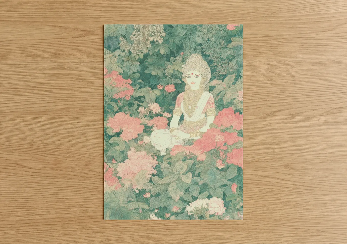 Hindu Goddess Garden Floral Wall Art
