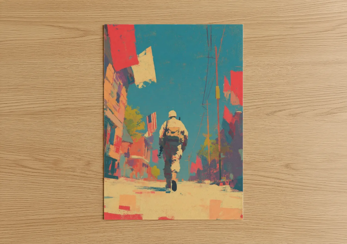 Veterans Day Urban Soldier Wall Art