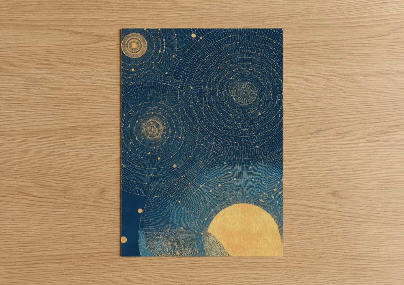 Celestial Orbits Abstract Geometric Wall Art
