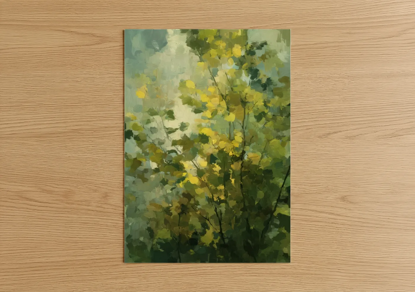 Golden Leaf Abundance Impressionist Wall Art