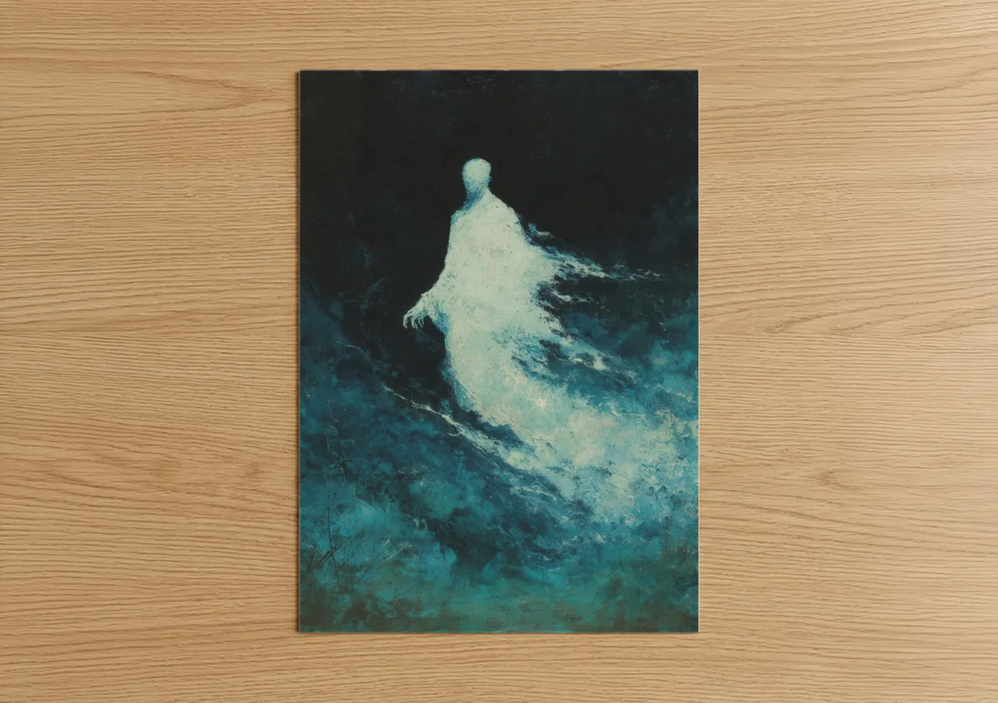 Ethereal Ghost Haunting Illustration Wall Art